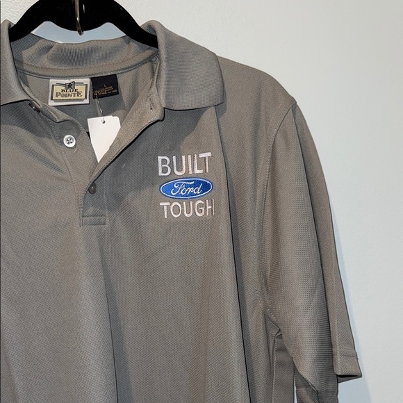 Blue Pointe Built Ford Tough Men's Gray Polo Car Shirt - Picture 8 of 8